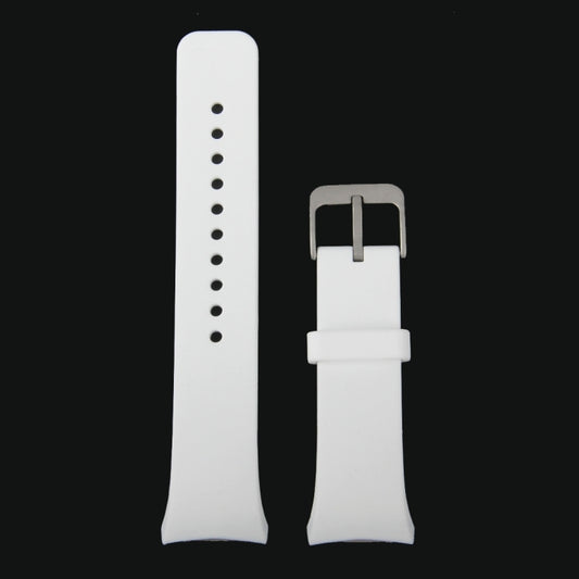 For Samsung Gear S2 Sport / Gear S2 Watch Solid Color Silicone Watchband(White) by bashfashion