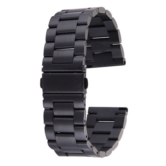 For Fitbit Blaze Smart Watch Butterfly Buckle 3 Beads Stainless Steel Watchband(Black) by bashfashion
