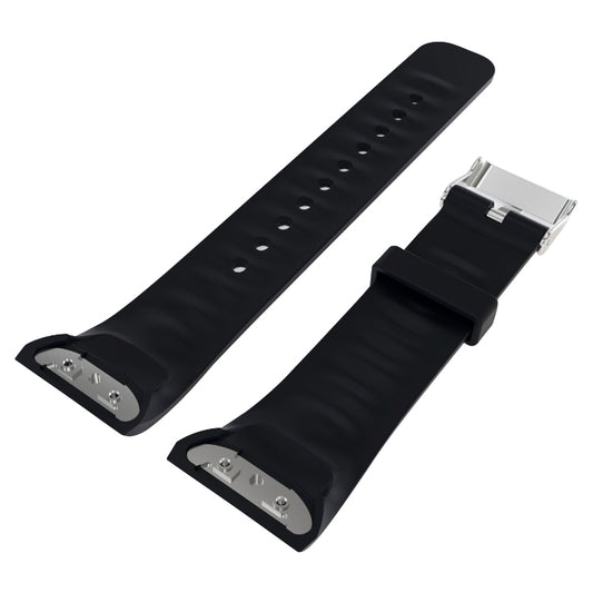 Solid Color Leather Watch Band for Galaxy Gear Fit2 R360 (Black) by bashfashion