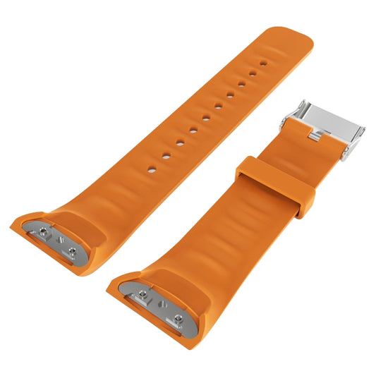 Solid Color Leather Watch Band for Galaxy Gear Fit2 R360 (Orange) by bashfashion