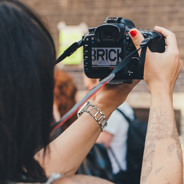 Colorful Diamond Stainless Steel Watch Band for Apple Watch Series 7 41mm / 6 & SE & 5 & 4 40mm / 3 & 2 & 1 38mm(Silver) by bashfashion