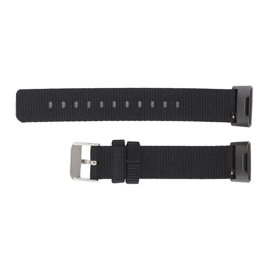 Nylon Watch Band for Fitbit Charge 3(Black) by bashfashion