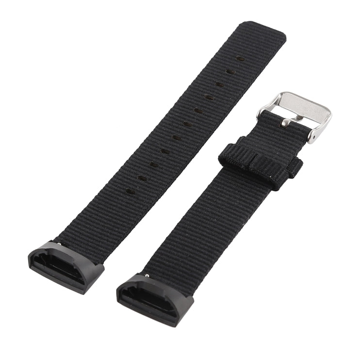 Nylon Watch Band for Fitbit Charge 3(Black) by bashfashion