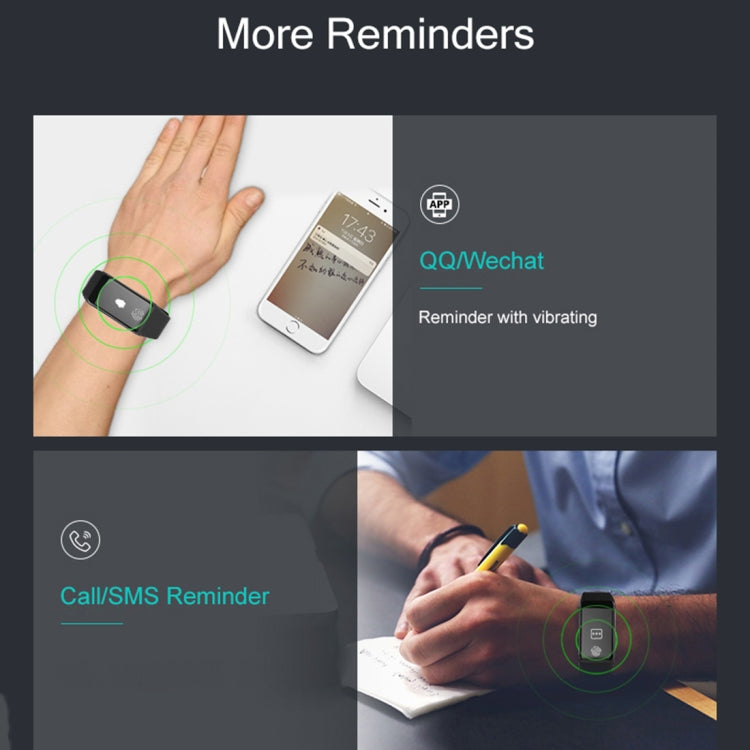 TLW B3 Fitness Tracker 0.66 inch OLED Screen Wristband Smart Bracelet, IP67 Waterproof, Support Sports Mode / Continuous Heart Rate Monitor / Sleep Monitor / Information Reminder(Blue) by bashfashion