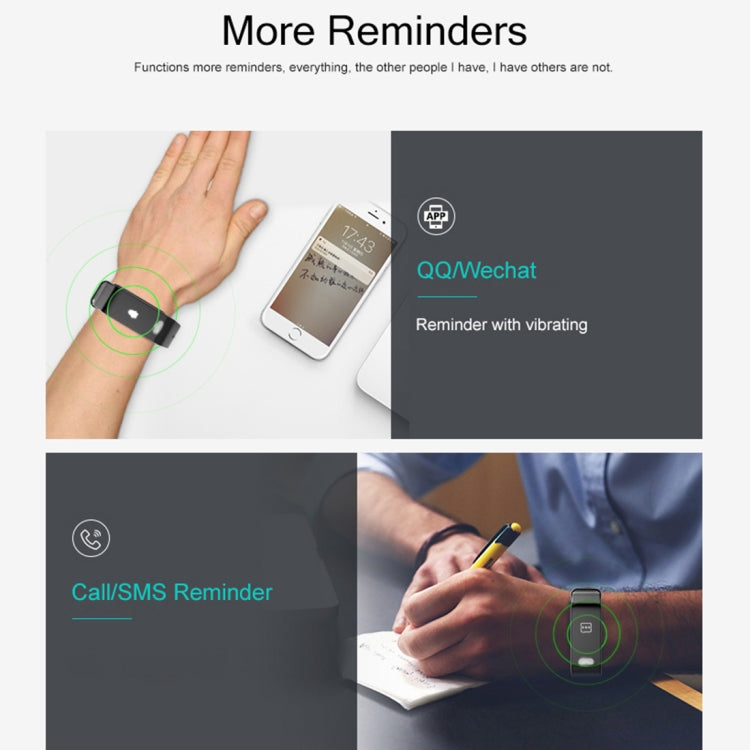 TLW T6 Fitness Tracker 0.96 inch OLED Display Wristband Smart Bracelet, Support Sports Mode / ECG / Heart Rate Monitor / Blood Pressure / Sleep Monitor (Black) by bashfashion