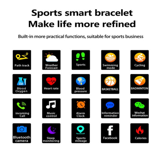 F15 1.3 inch TFT IPS Color Screen Smart Bracelet, Support Call Reminder/ Heart Rate Monitoring /Blood Pressure Monitoring/ Sleep Monitoring/Blood Oxygen Monitoring (Green) by bashfashion