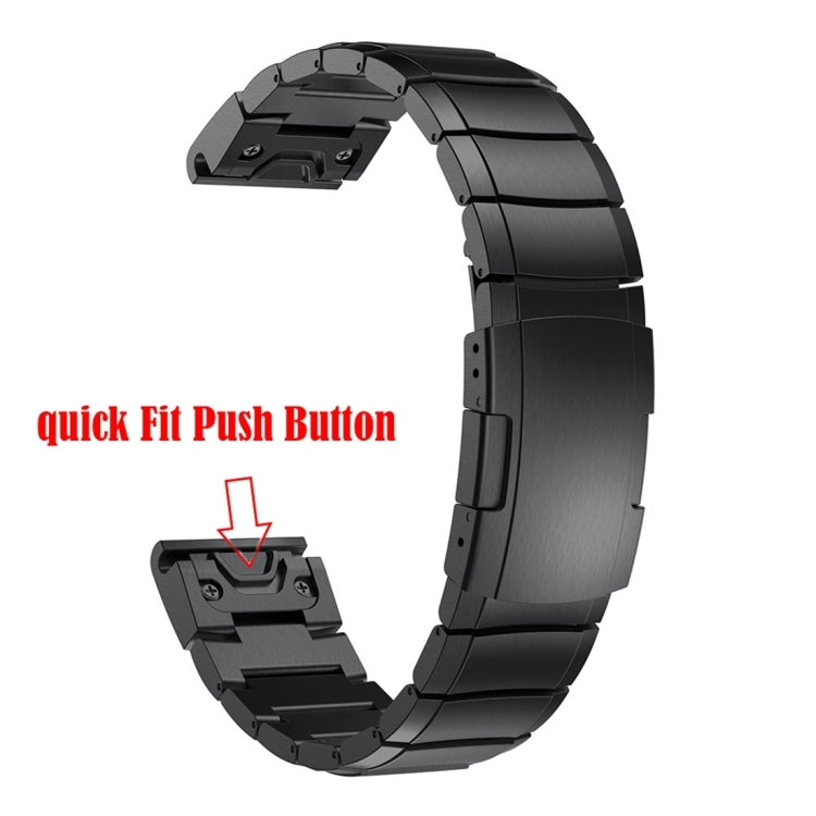 Quick Dismantling Steel Watch Band for Garmin Fenix 5 22mm(Black) by bashfashion