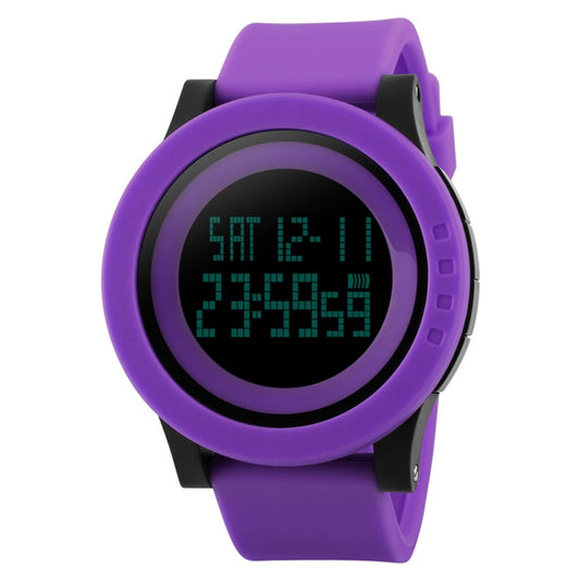 SKMEI 1142 Multifunctional Men Outdoor Sports Noctilucent Waterproof Silica Gel Digital Watch (Purple) by SKMEI