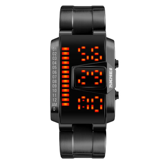 SKMEI 1179 Multifunctional Men Outdoor Sports Noctilucent Waterproof LED Digital Watch(Black) by SKMEI