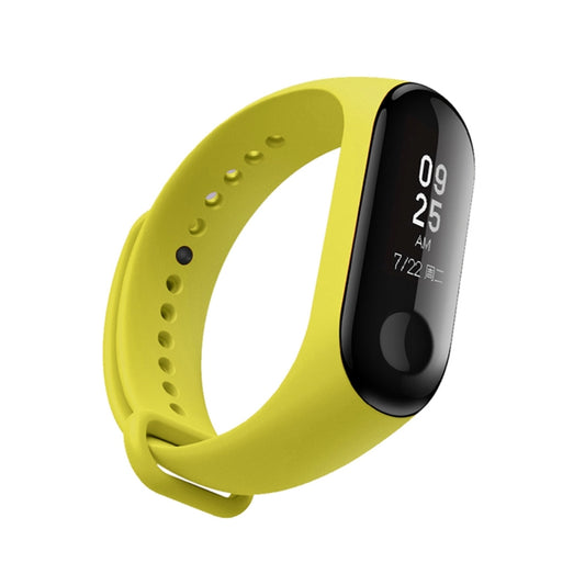 Silicone Watch Band for Xiaomi Mi Band 3(Yellow) by bashfashion