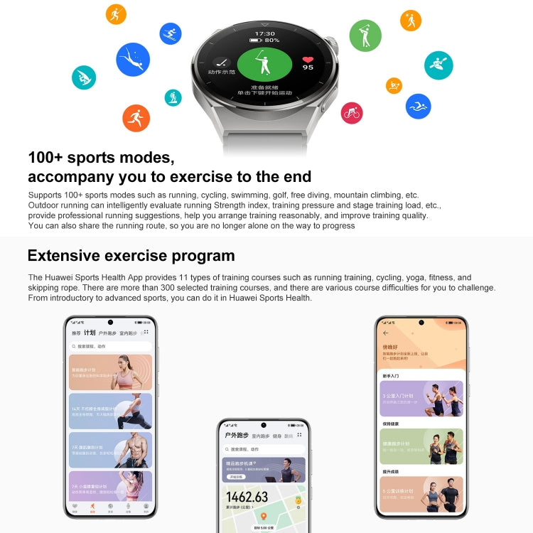 HUAWEI WATCH GT 3 Pro Titanium Smart Watch 46mm Genuine Leather Wristband, 1.43 inch AMOLED Screen, Support ECG / GPS / 14-days Battery Life(Grey) by Huawei