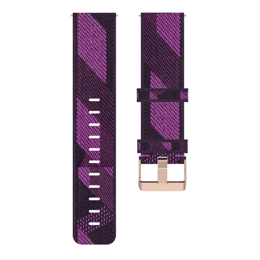 20mm Stripe Weave Nylon Wrist Strap Watch Band for Huami Amazfit GTR 42mm / GTS / BIP / BIP Lite(Purple) by bashfashion