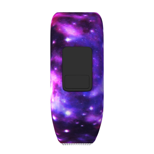 Nebula Pattern Silicone Sport Watch Band for Garmin Vivofit JR, Size: Large(Purple) by bashfashion