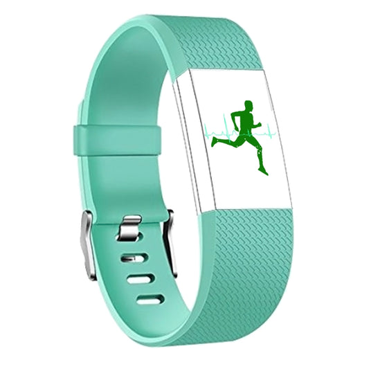 Square Pattern Adjustable Sport Watch Band for FITBIT Charge 2, Size: L, 12.5x8.5cm(Mint Green) by bashfashion