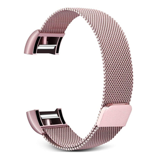 Smart Watch Stainless Steel Watch Band for FITBIT Charge 2, Size: L(Pink) by bashfashion