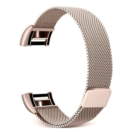 Smart Watch Stainless Steel Watch Band for FITBIT Charge 2, Size: S(Champagne Gold) by bashfashion
