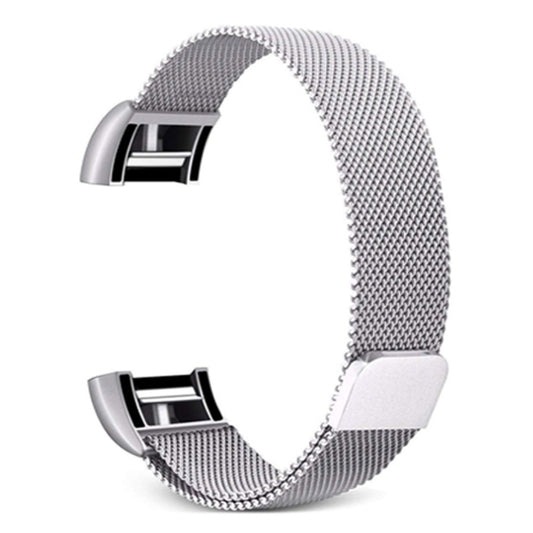 Smart Watch Stainless Steel Watch Band for FITBIT Charge 2, Size: S(Silver) by bashfashion