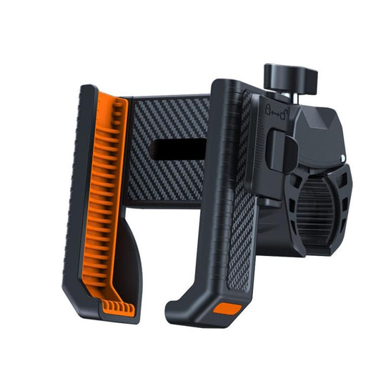 Carbon Fiber Texture Bicycle Non-slip Scooter Phone Holder (Orange) by bashfashion