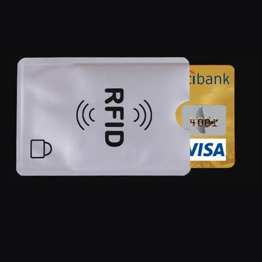 100 PCS Aluminum Foil Card Protective Cover Case RFID Blocking Safety Shield Identity Sleeves Cards Bag, Size: 9.1*6.3cm by bashfashion