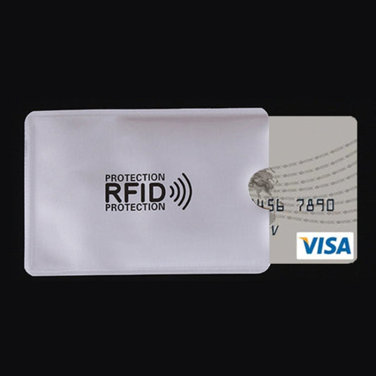 Aluminum Foil RFID Blocking Credit Card ID Bank Card Case Card Holder Cover, Size: 9.1*6.3cm by bashfashion