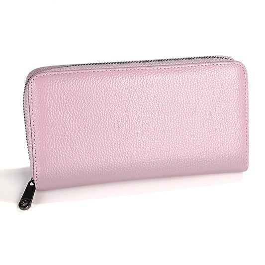 KB196 Top-grain Leather Large Capacity Multi-function 36-Bit Anti-magnetic RFID Organ Card Package Wallet(Purple) by bashfashion