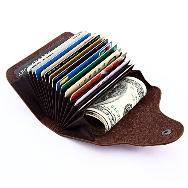 KB39 Simple Fashion Genuine leather Organ Card Bag Candy Color Card Package(Coffee) by bashfashion