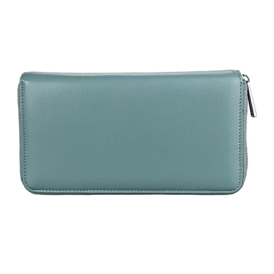 Antimagnetic RFID Large Capacity Long Style Genuine Leather Passport Package / Multifunctional and Many Card Slots Card Package(Green) by bashfashion