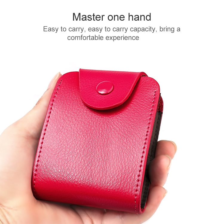 KB187 Litchi Texture Leather Large-capacity Card Holder Wallet(Blue) by bashfashion