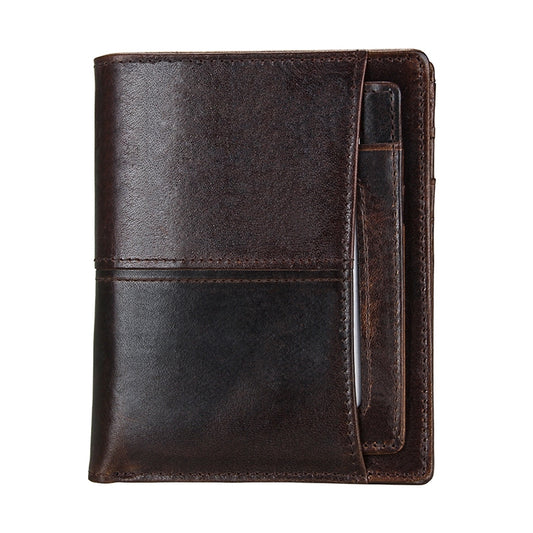 8232 Antimagnetic RFID Men Oil Wax Leather Wallet with Detachable Card Holder by bashfashion