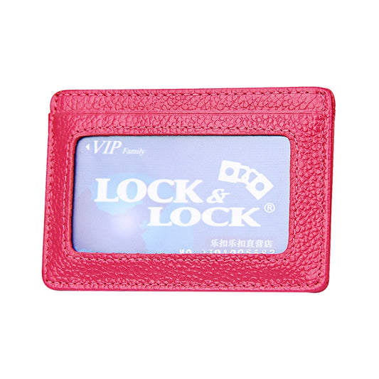 KB37 Antimagnetic RFID Litchi Texture Leather Card Holder Wallet Billfold for Men and Women (Rose Red) by bashfashion