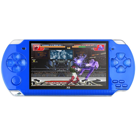 X6 4.3 inch Screen Retro Portable Game Console with 3MP Camera, Built-in 10000 Games, Supports E-book / Recording / Music Playing / Video Playing(Blue) by bashfashion
