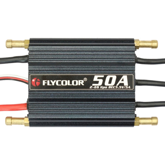 Flycolor Flymoster Series 50A 2-6S Waterproof Electronic Speed Controller for RC Boat by bashfashion