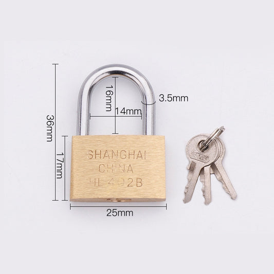 Copper Padlock Small Lock, Style: Short Lock Beam, 25mm Not Open by bashfashion