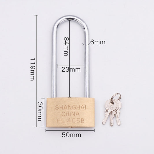Copper Padlock Small Lock, Style: Long Lock Beam, 50mm Not Open by bashfashion