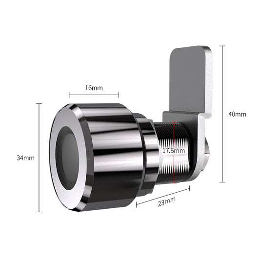 T22FB Micro USB Charging Zinc Alloy Smart Fingerprint + Bluetooth Drawer Bilateral Open Lock File Cabinet Lock by bashfashion