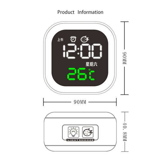 USB Home Smart Clock with Night Light & Memory Function & LED Display by bashfashion