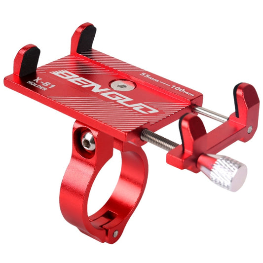 Motorcycle Handlebar Aluminum Alloy Phone Bracket(Red) by bashfashion