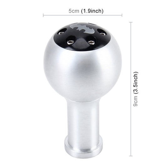 Universal Vehicle Car Bat Pattern Shifter Cover Manual Automatic Aluminum Gear Shift Knob(Silver), Size: 5*9cm by bashfashion