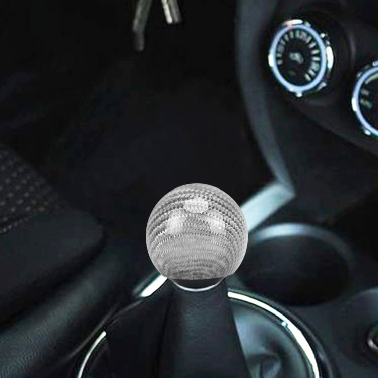 Universal Vehicle Car Shifter Cover Manual Automatic Carbon Fiber Ball Gear Shift Knob (Silver) by bashfashion