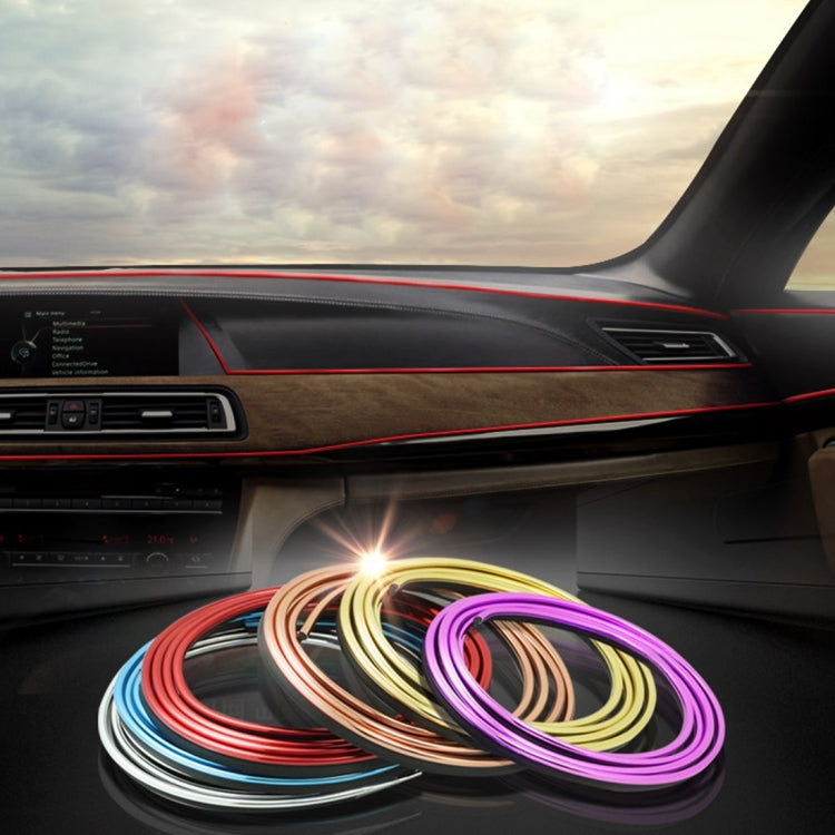 5m Flexible Trim For DIY Automobile Car Interior Moulding Trim Decorative Line Strip with Film Scraper(Pink) by bashfashion