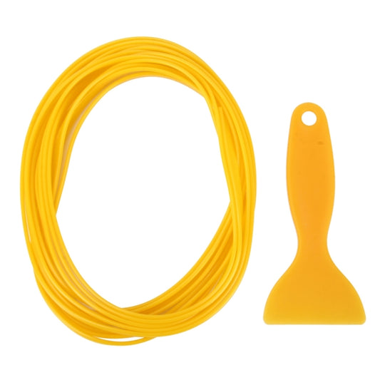 5m Flexible Trim For DIY Automobile Car Interior Moulding Trim Decorative Line Strip with Film Scraper(Yellow) by bashfashion