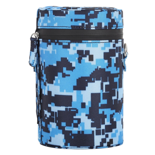 Camouflage Color Large Lens Case Zippered Cloth Pouch Box for DSLR Camera Lens, Size: 16x10x10cm (Blue) by bashfashion