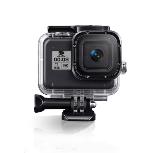 For GoPro HERO8 Black 45m Waterproof Housing Protective Case with Buckle Basic Mount & Screw & Floating Bobber Grip & Strap & Anti-Fog Inserts(Transparent) by bashfashion