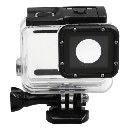 For GoPro HERO5 30m Waterproof PC & ABS Housing Protective Case + Touch Back Cover with Buckle Basic Mount & Long Screw, Backcover Size: 7 x 6 cm by bashfashion