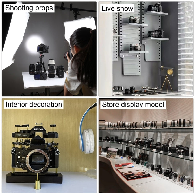 For Ricoh Non-Working Fake Dummy Camera Model Room Props Display Photo Studio Camera Model (Black) by bashfashion