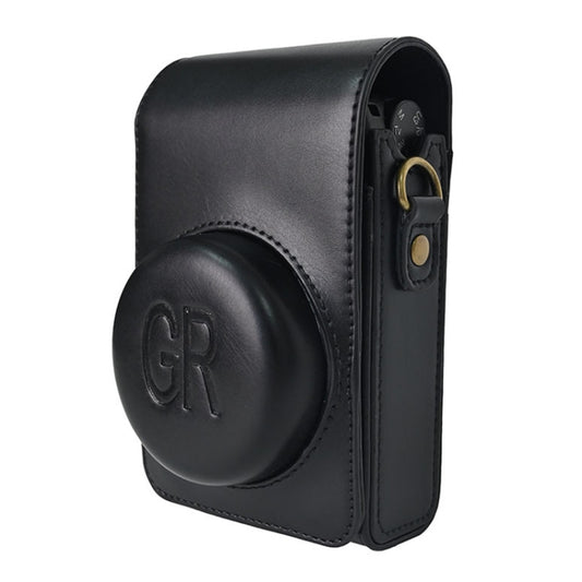 Full Body Camera PU Leather Case Bag with Strap for Ricoh GR / GRII / GRIII, Casio ZR1200 / ZR1500/ ZR2000/ ZR3500, ZR3600 / ZR3700 / ZR5500 (Black) by bashfashion