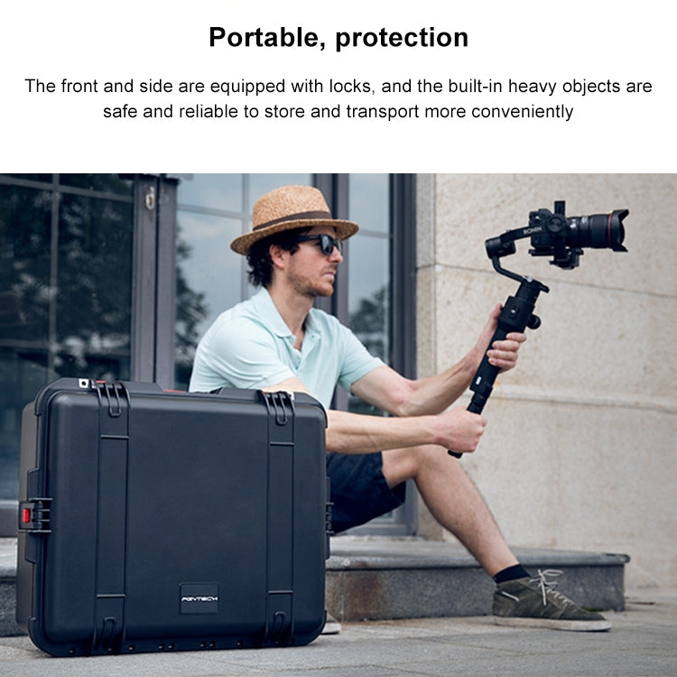 PGYTECH P-RH-001 Shockproof Waterproof Explosion-proof Hard Box Carrying Case for DJI Ronin-S, Size: 63.4x50.3cm(Black) by PGYTECH