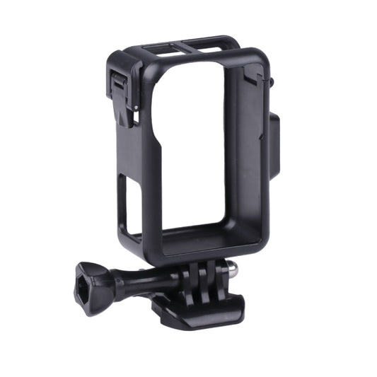 For DJI Osmo Action 3 Vertical Plastic Protective Frame Cage with Cold Shoes (Black) by bashfashion
