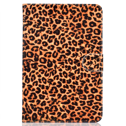 Colored Pattern Drawing Horizontal Flip PU Leather Case with Three-folding Holder for 7 inch Tablet PC(Yellow leopard grain) by bashfashion
