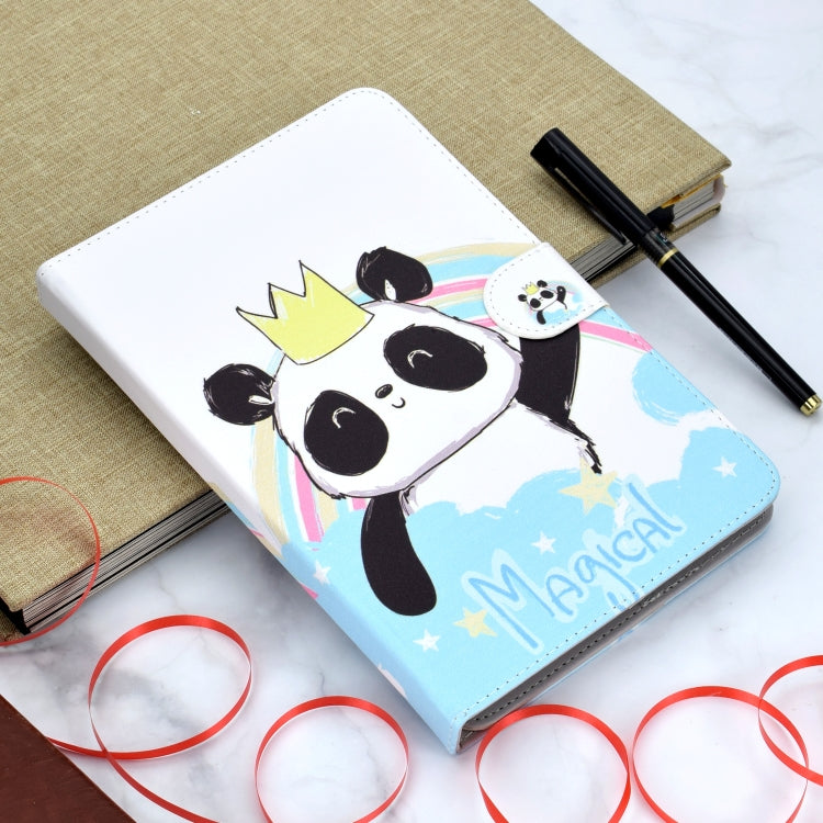 Colored Pattern Drawing Horizontal Flip PU Leather Case with Three-folding Holder for 8 inch Tablet PC(Crown of panda) by bashfashion